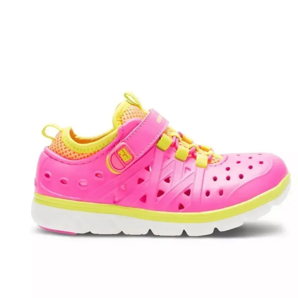 NWT New STRIDE RITE Phibian Land 2 Water Shoes Sandals Neon Pink Orange Yellow 1
